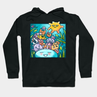 Farmers doodling funny animals Hoodie